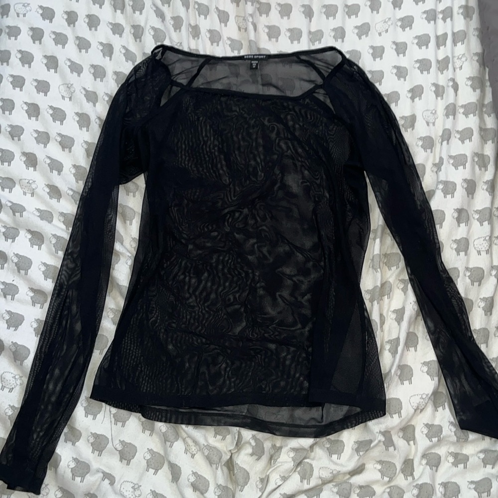 See through black top